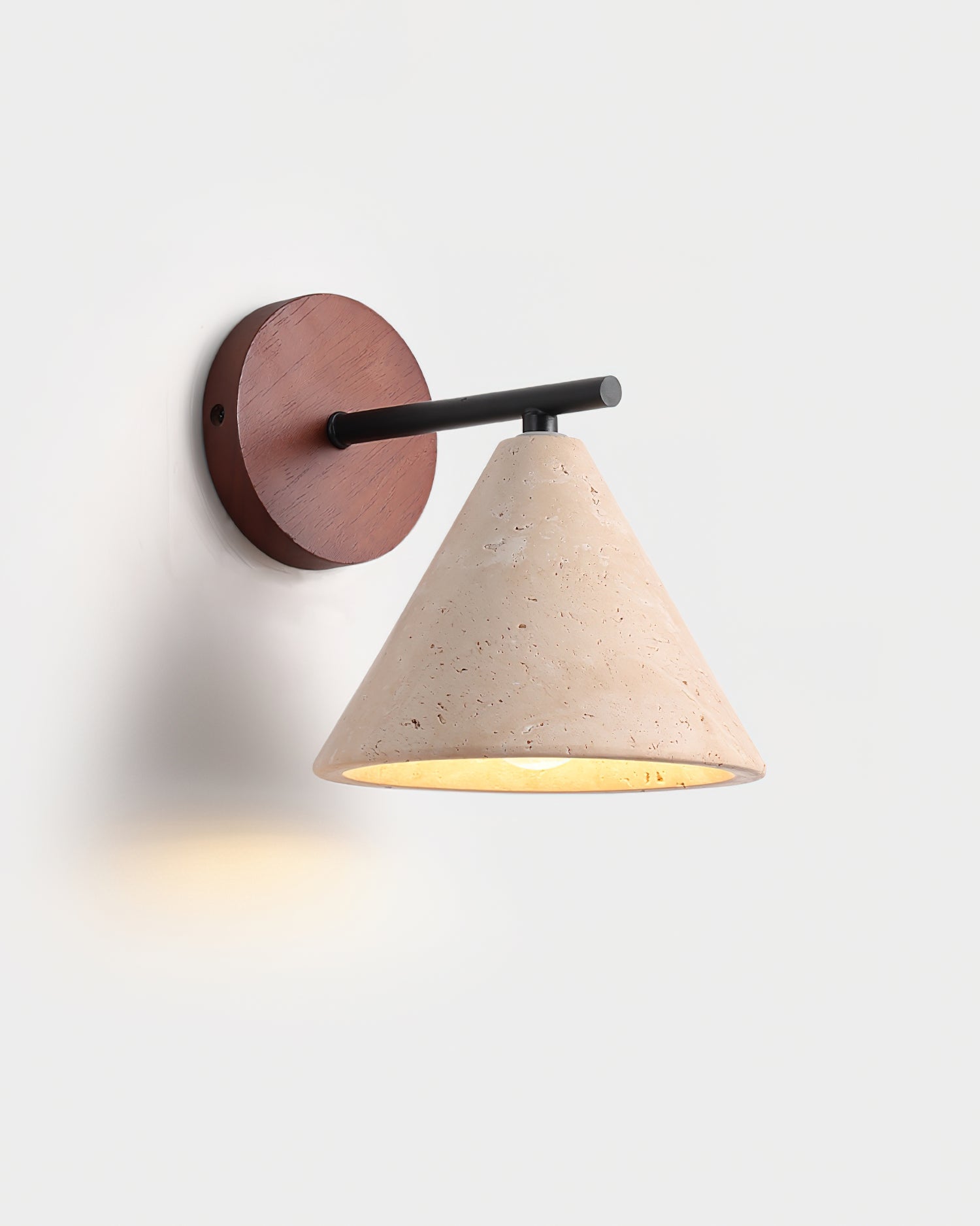 Lampada Da Parete Elegante In Travertino - Design Rustico E Illuminazione Calda