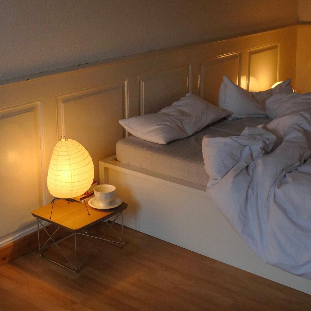 Lampada Da Tavolo Akari 1N In Carta Washi Con Base In Metallo Elegante
