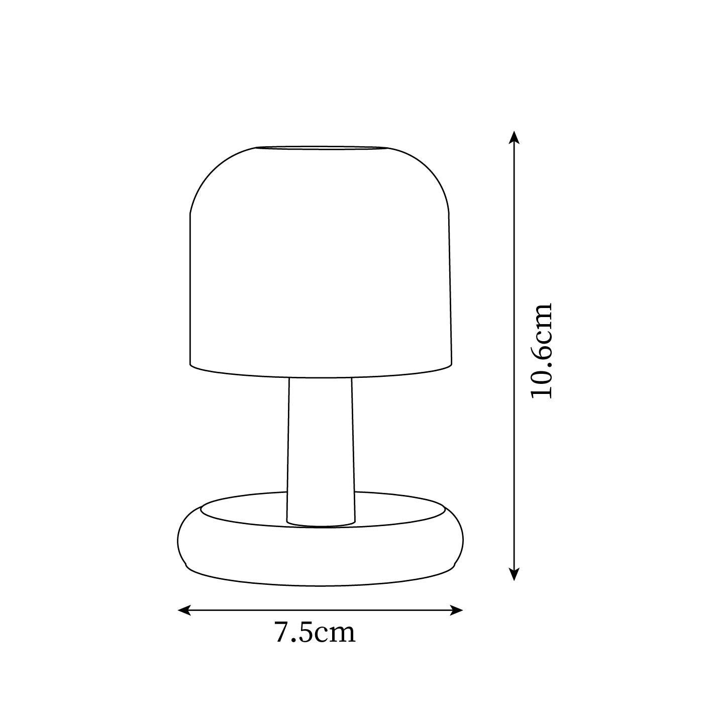 Lampada Da Tavolo Senza Fili Elegantemente Compatta Con Batteria Integrata