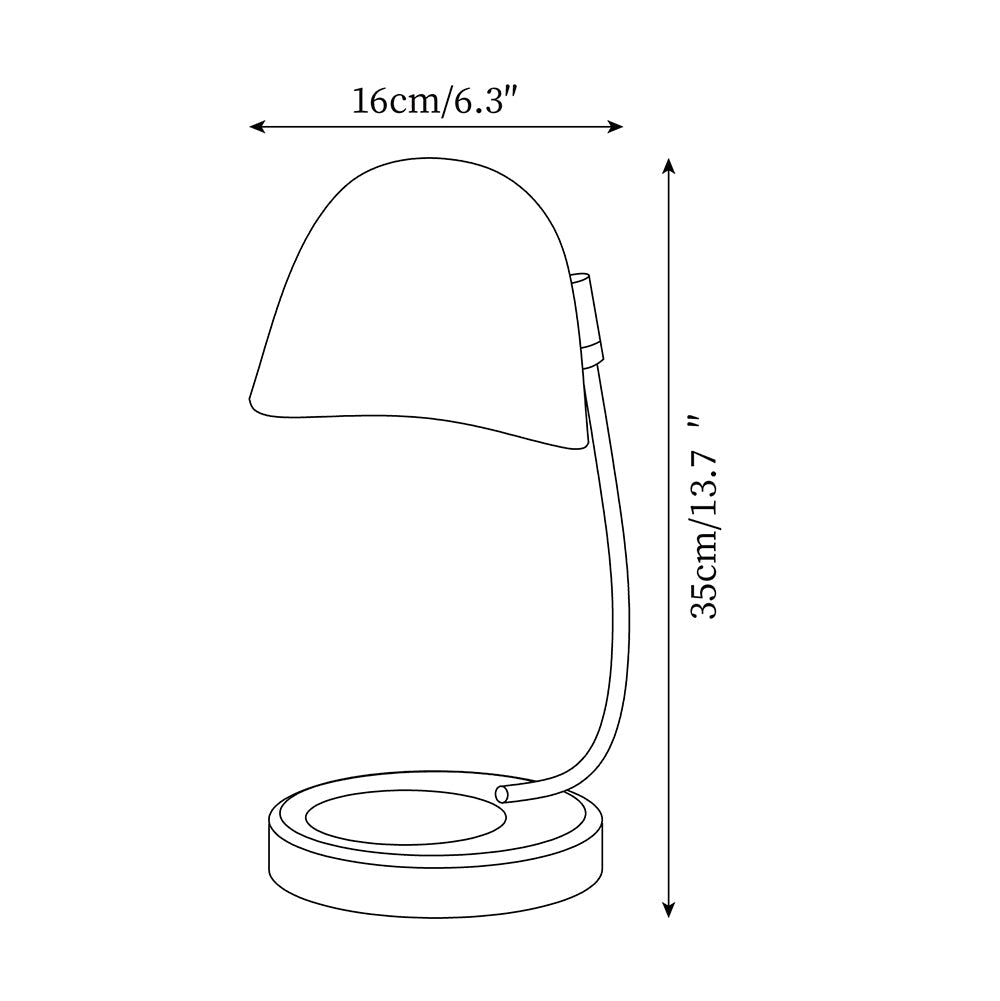 Lampada Riscaldante per Candele in Porcellana con Design Elegante e Finitura Dorata