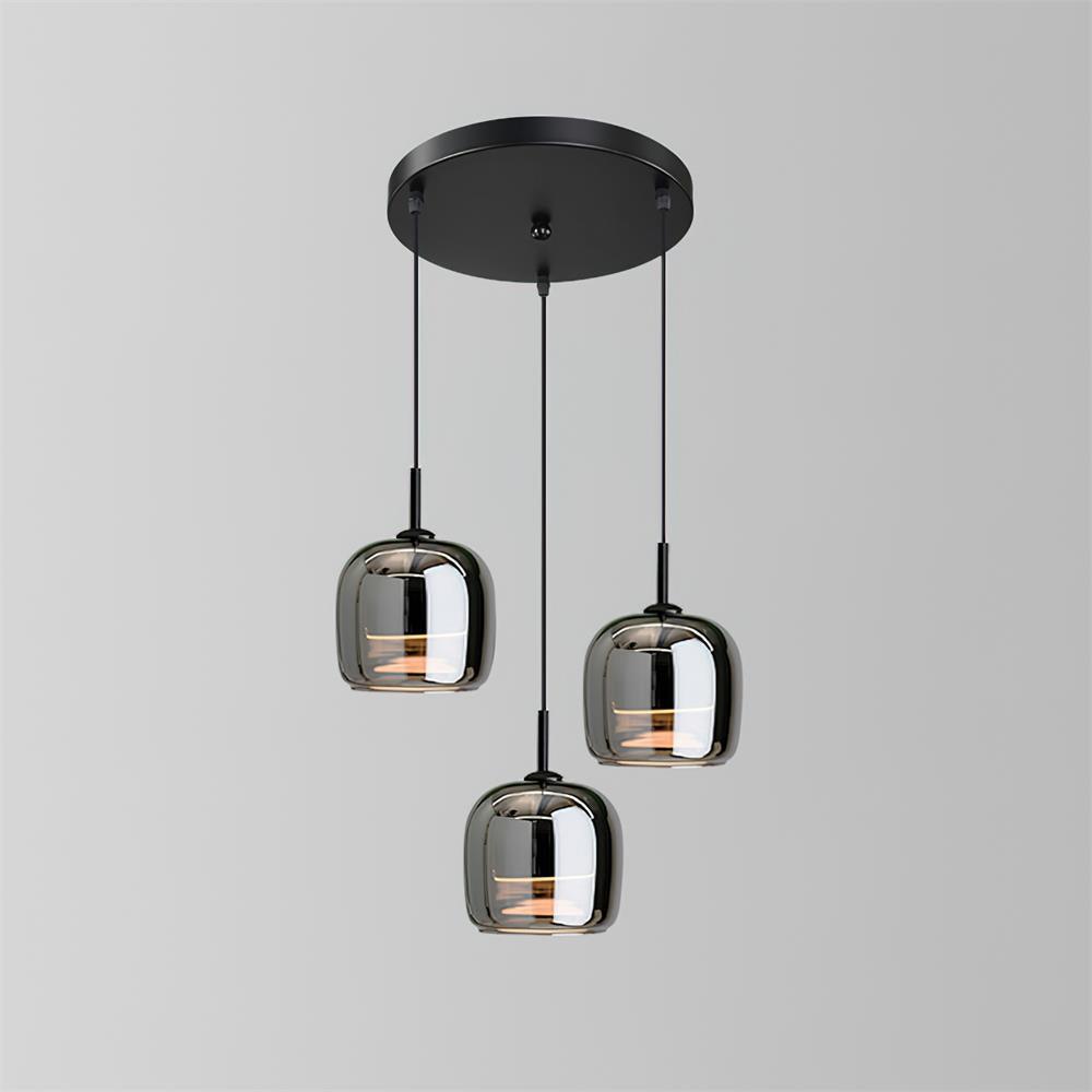 Lampada a Sospensione Moderna in Vetro Fumè per Cucina e Ambienti Eleganti