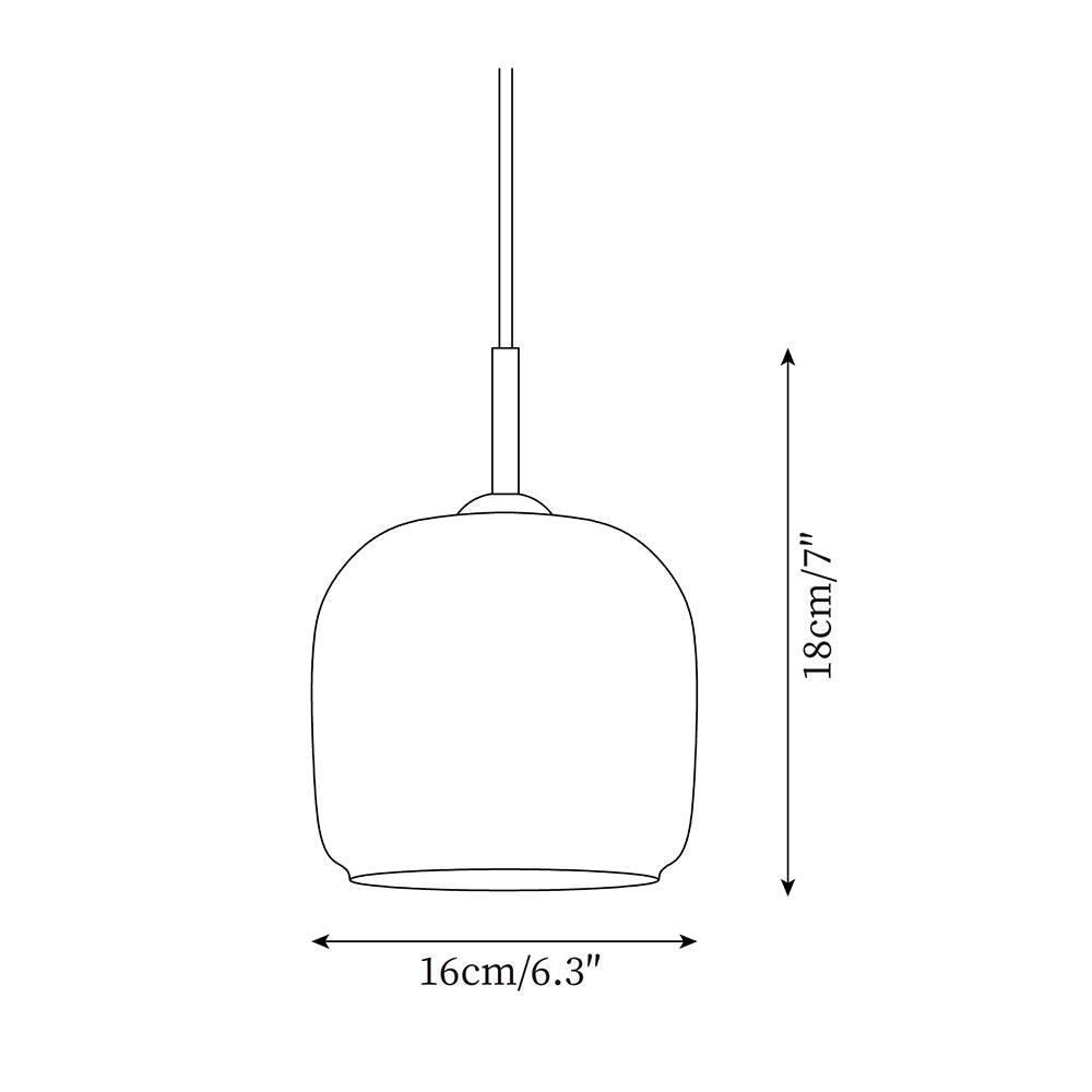 Lampada a Sospensione Moderna in Vetro Fumè per Cucina e Ambienti Eleganti