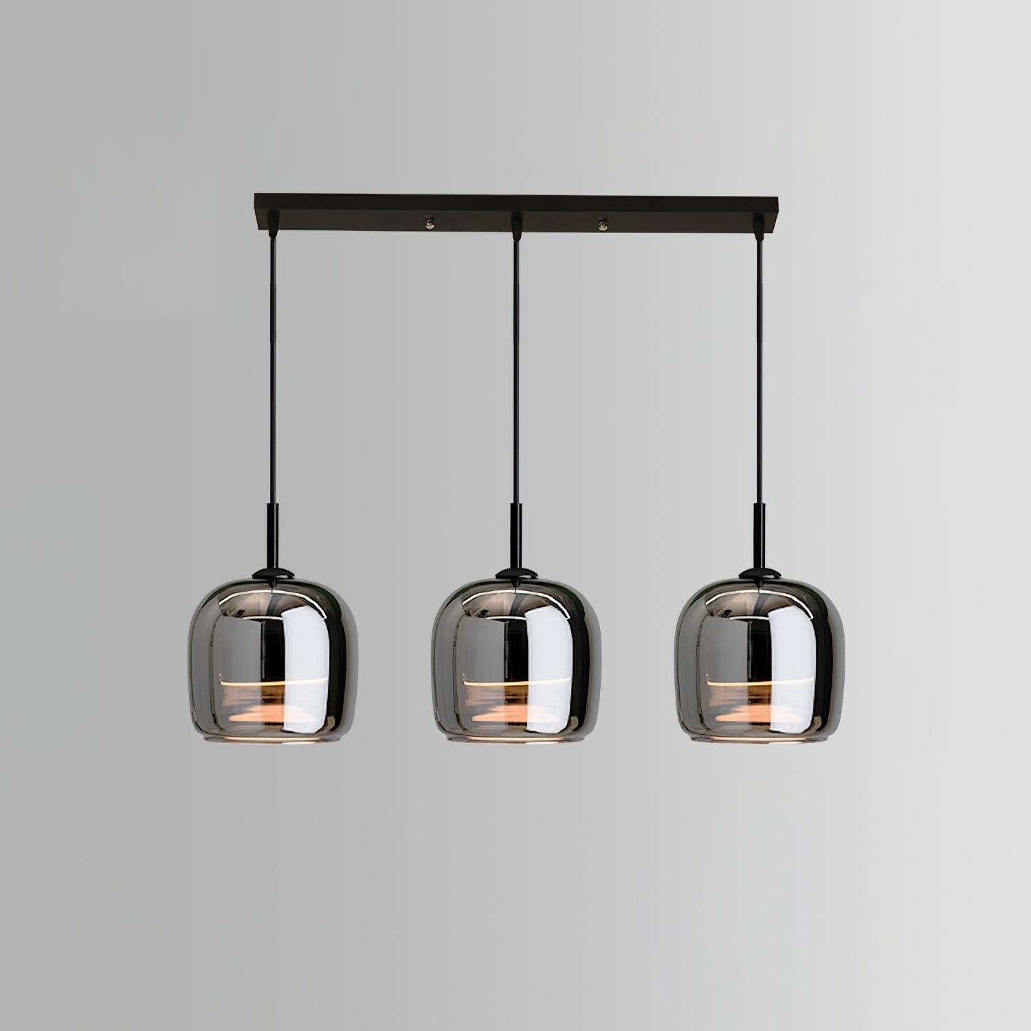 Lampada a Sospensione Moderna in Vetro Fumè per Cucina e Ambienti Eleganti