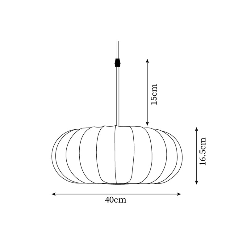 Lampada a Sospensione Verona - Design Wabi-Sabi Minimalista in Metallo e Seta