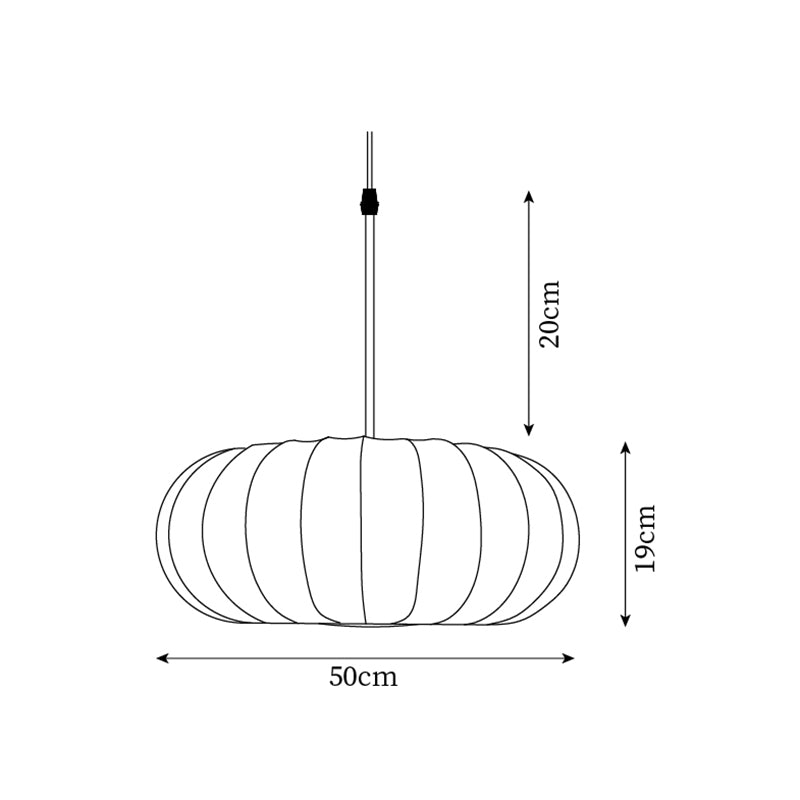 Lampada a Sospensione Verona - Design Wabi-Sabi Minimalista in Metallo e Seta