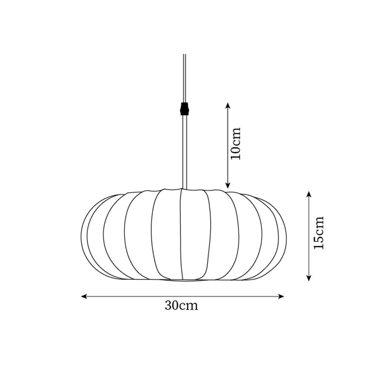 Lampada a Sospensione Verona - Design Wabi-Sabi Minimalista in Metallo e Seta