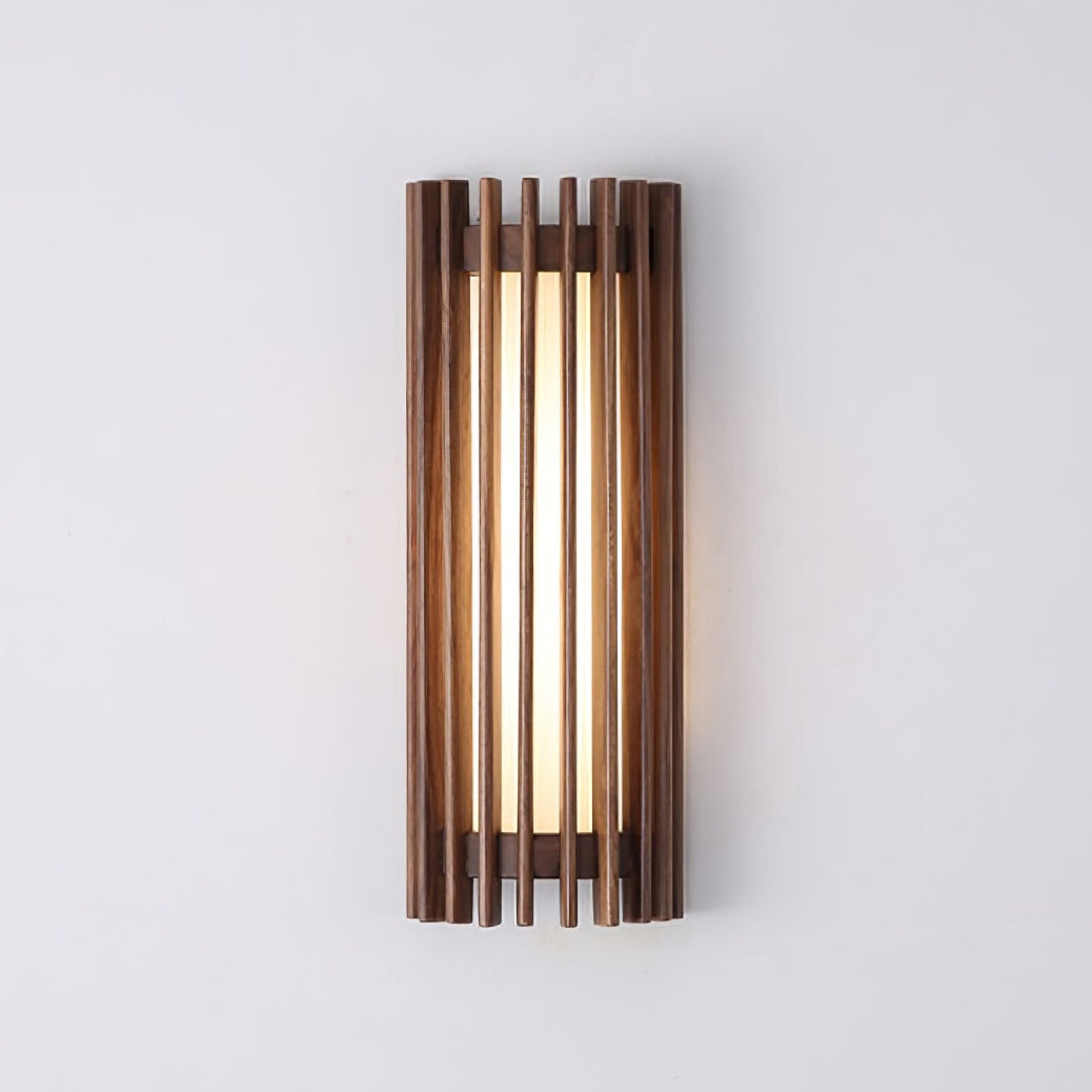 Lampada da Parete Applique in Noce Regina con LED Integrati, Design Elegante e Atmosfera Accogliente