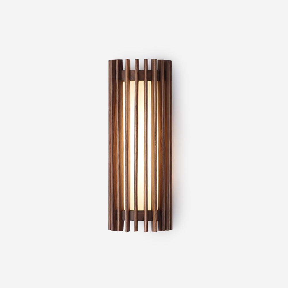 Lampada da Parete Applique in Noce Regina con LED Integrati, Design Elegante e Atmosfera Accogliente