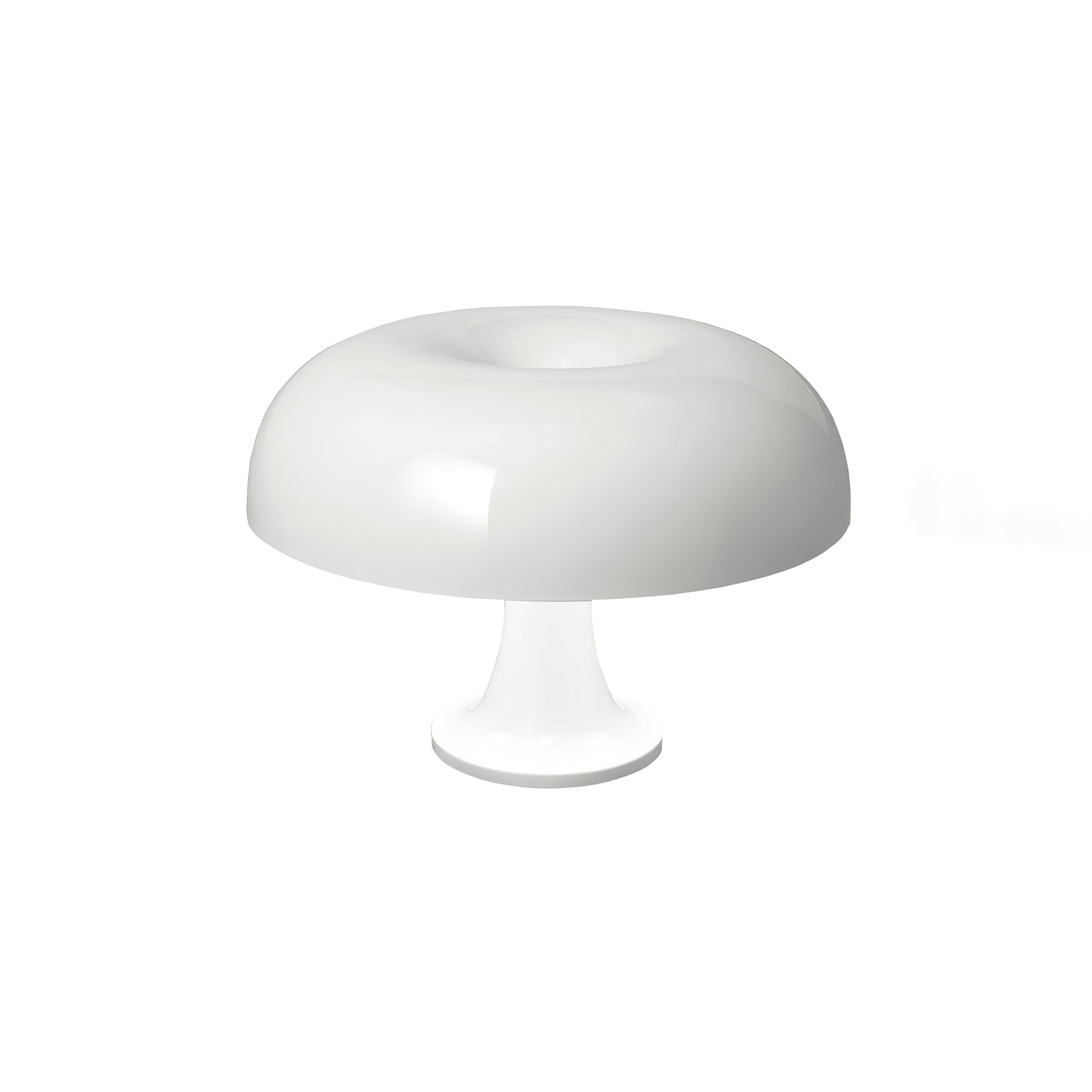 Lampada da Tavolo Nesso in Plastica Termoplastica – Design Moderno Bianco e Arancione, Diametro 32 cm, Compatibile con Lampadine E14