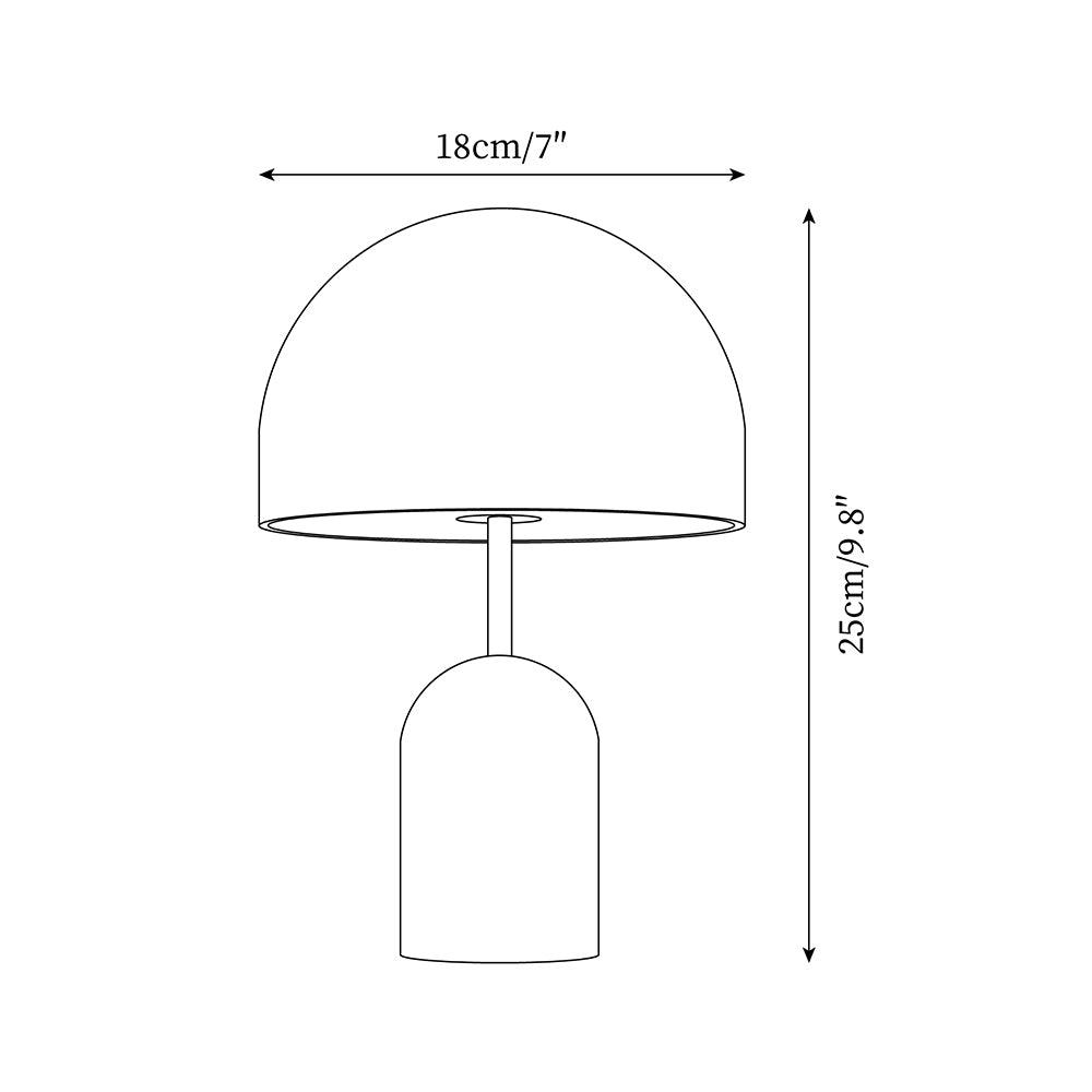 Lampada da Tavolo Portatile con Design Elegante, LED Integrati e Finitura Lucida
