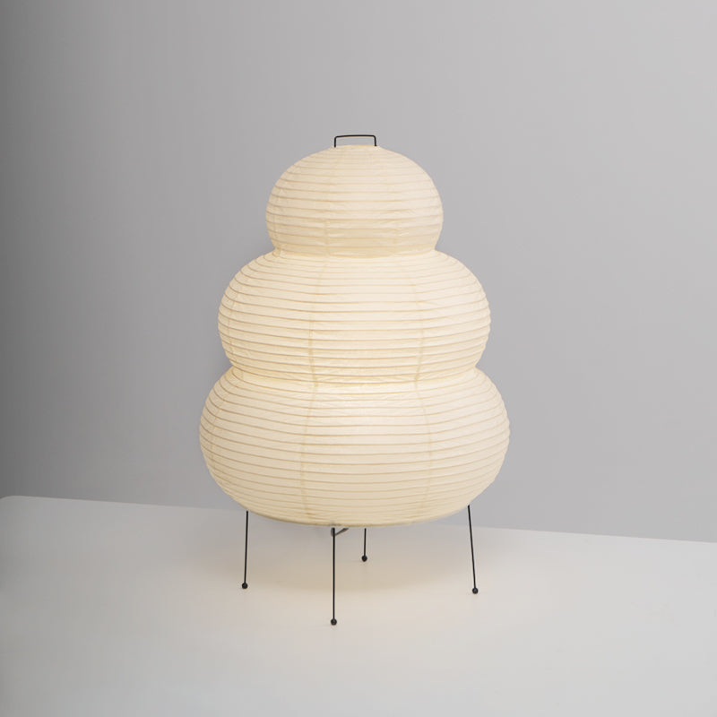 Lampada da Tavolo in Carta di Gelso – Design Giapponese Elegante, Luce Morbida, Dimensioni 26cm x 43cm e 40cm x 58cm