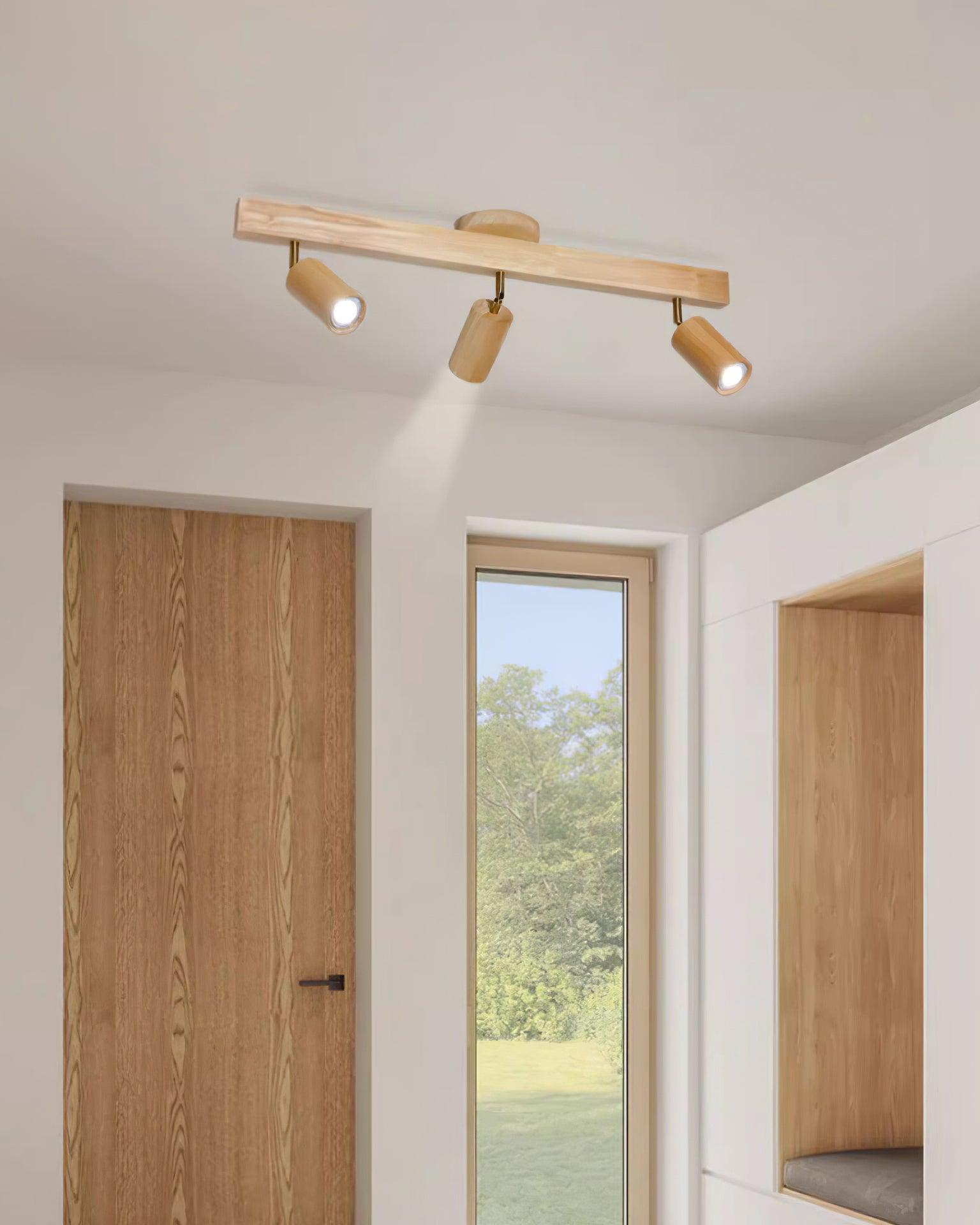Merlo - Illuminazione a Binario in Legno LED Design per Soffitto e Parete