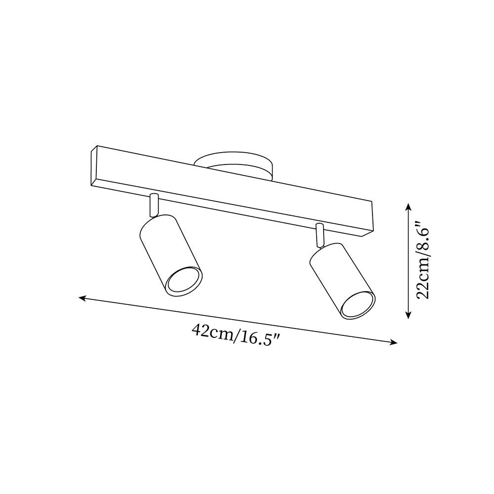 Merlo - Illuminazione a Binario in Legno LED Design per Soffitto e Parete
