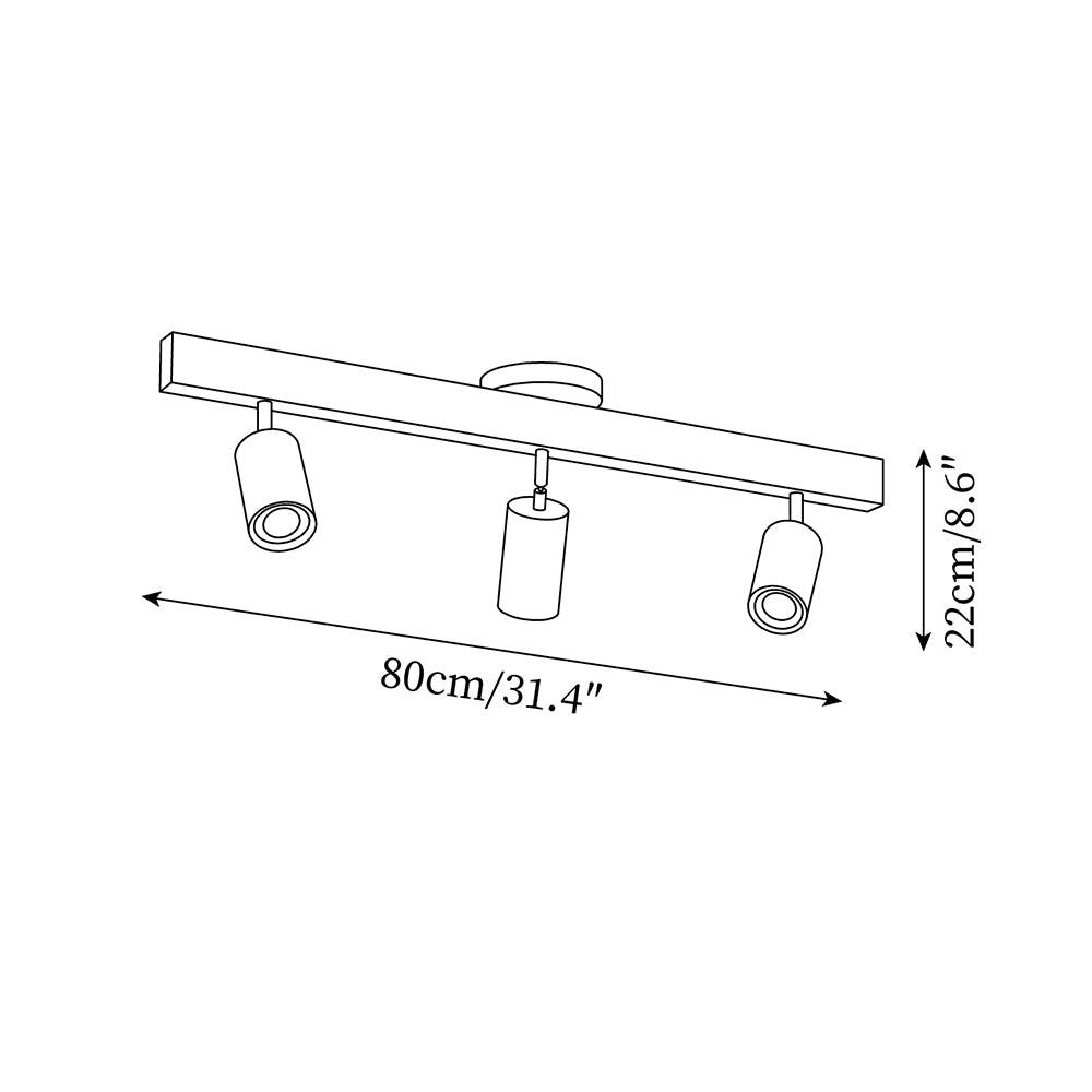 Merlo - Illuminazione a Binario in Legno LED Design per Soffitto e Parete