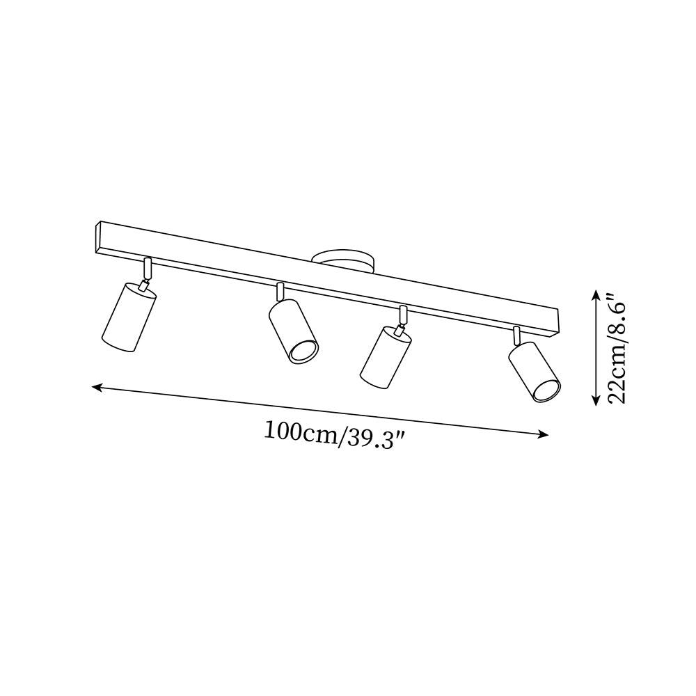 Merlo - Illuminazione a Binario in Legno LED Design per Soffitto e Parete