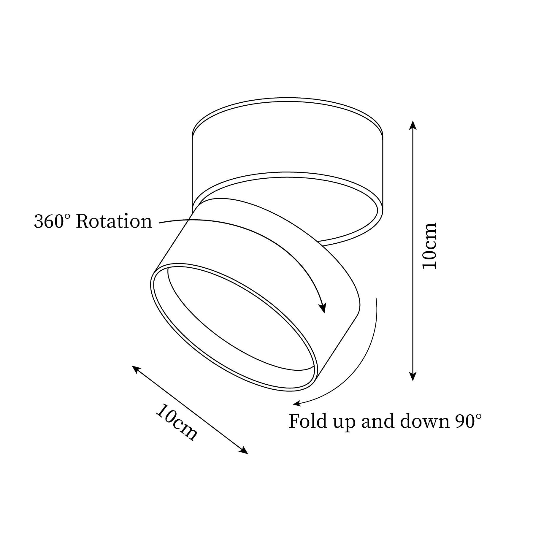 Favilla - Plafoniera LED Soffitto Regolabile, Design Compatto e Luce Calda 3000K