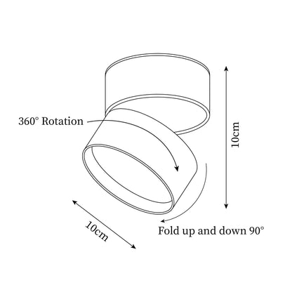 Favilla - Plafoniera LED Soffitto Regolabile, Design Compatto e Luce Calda 3000K