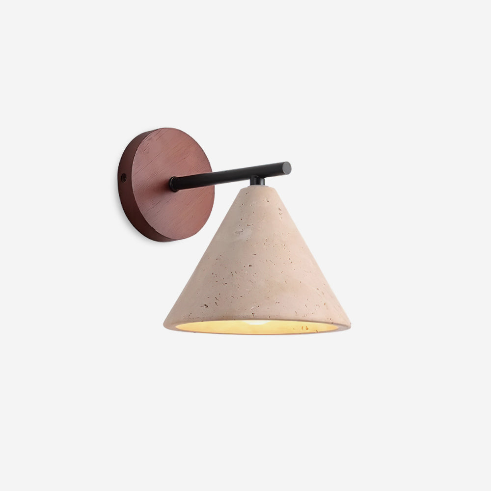 Lampada Da Parete Elegante In Travertino - Design Rustico E Illuminazione Calda