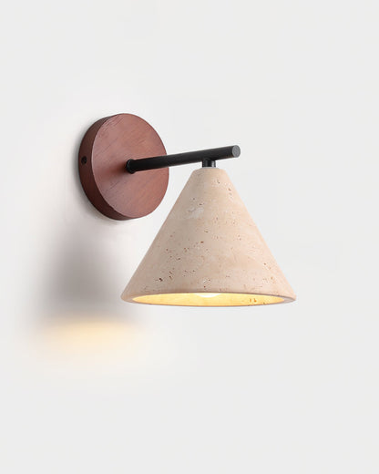 Lampada Da Parete Elegante In Travertino - Design Rustico E Illuminazione Calda