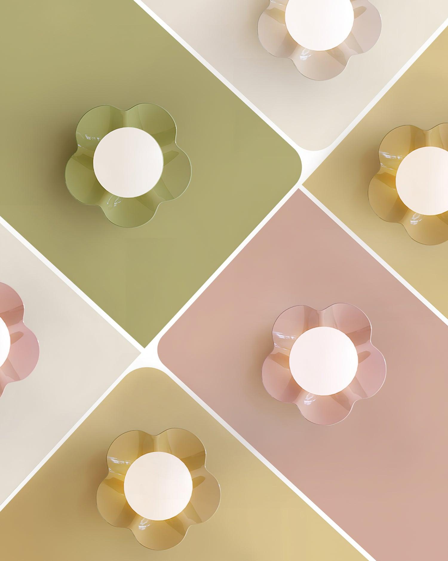 Lampada Da Parete La Fleur - Design Unico in Resina e Vetro per Interni