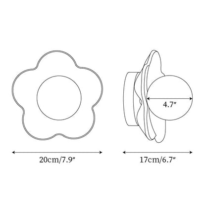Lampada Da Parete La Fleur - Design Unico in Resina e Vetro per Interni