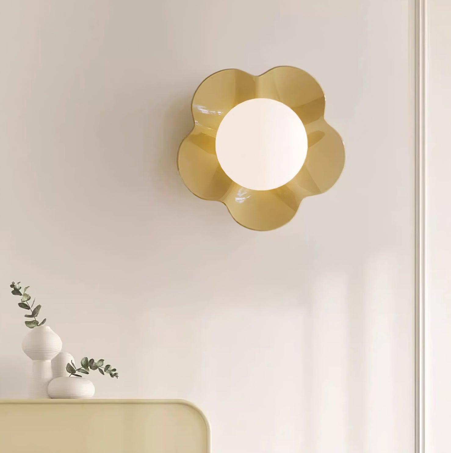 Lampada Da Parete La Fleur - Design Unico in Resina e Vetro per Interni