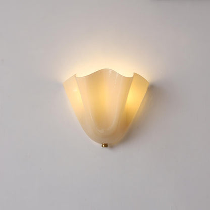 Lampada Da Parete Vera In Vetro Soffiato - Design Elegante E Moderno, Resistente All'Umidità