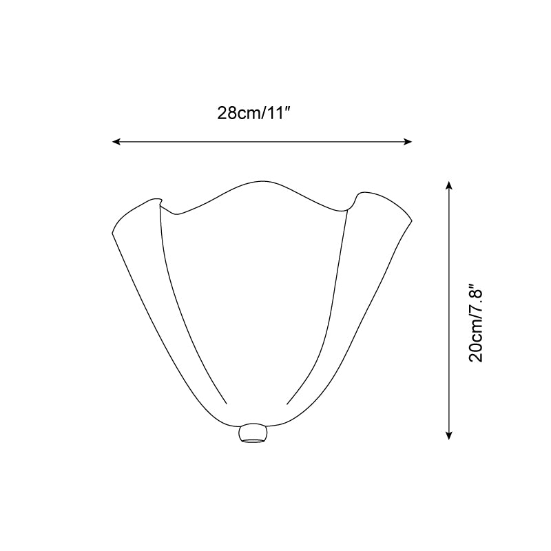 Lampada Da Parete Vera In Vetro Soffiato - Design Elegante E Moderno, Resistente All'Umidità
