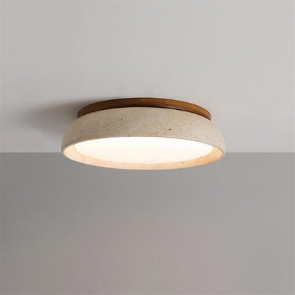 Lampada Da Soffitto Plafoniera In Travertino Piedra - Design Elegante E Naturale