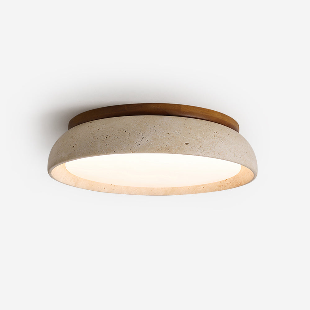 Lampada Da Soffitto Plafoniera In Travertino Piedra - Design Elegante E Naturale