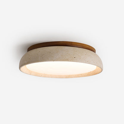 Lampada Da Soffitto Plafoniera In Travertino Piedra - Design Elegante E Naturale