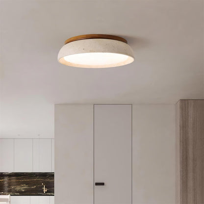 Lampada Da Soffitto Plafoniera In Travertino Piedra - Design Elegante E Naturale