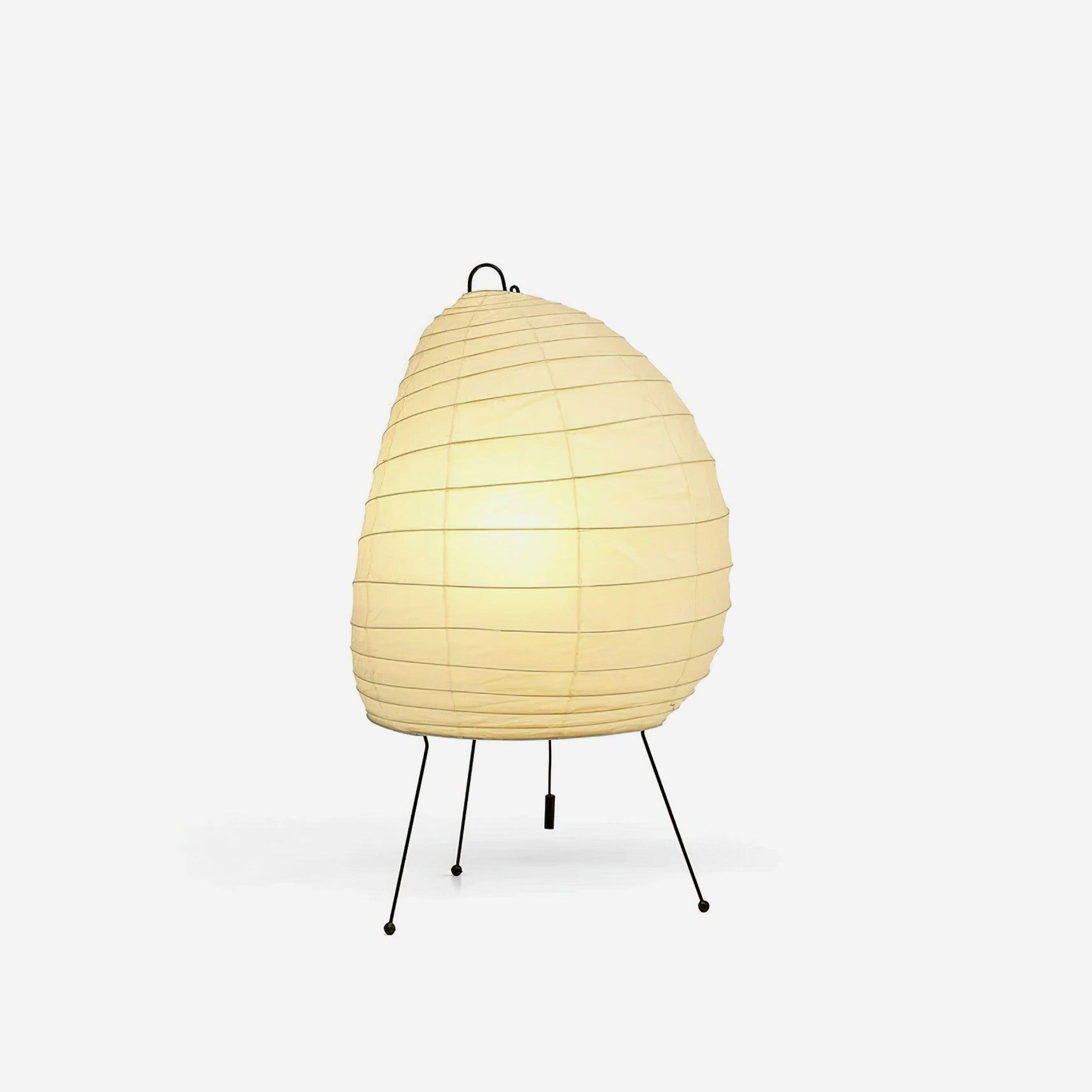 Lampada Da Tavolo Akari 1N In Carta Washi Con Base In Metallo Elegante