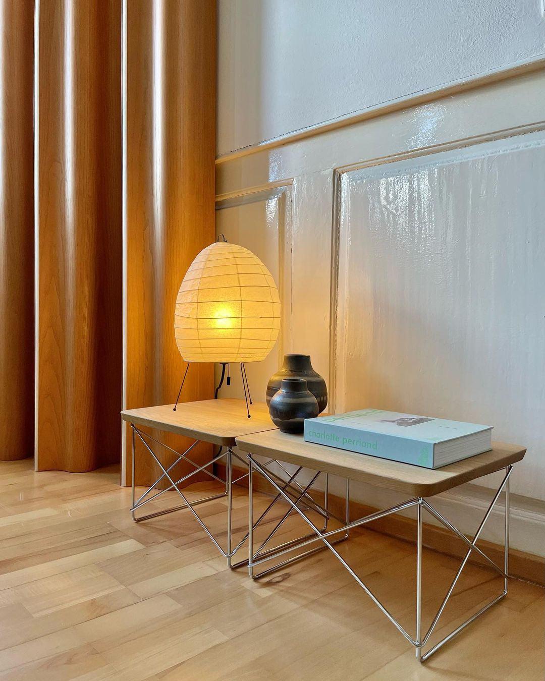 Lampada Da Tavolo Akari 1N In Carta Washi Con Base In Metallo Elegante