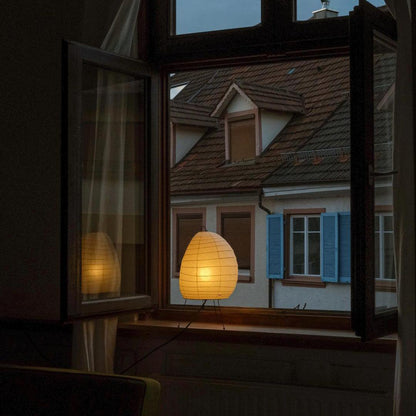 Lampada Da Tavolo Akari 1N In Carta Washi Con Base In Metallo Elegante
