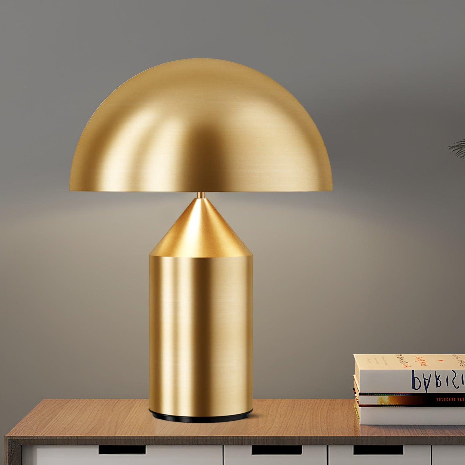 Lampada Da Tavolo Atollo - Design Geometrico in Metallo Elegante per Interni