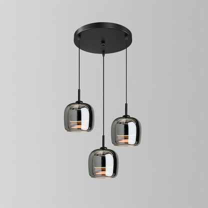 Lampada a Sospensione Moderna in Vetro Fumè per Cucina e Ambienti Eleganti