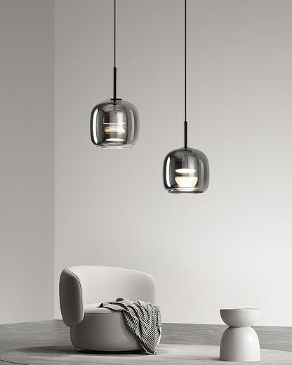 Lampada a Sospensione Moderna in Vetro Fumè per Cucina e Ambienti Eleganti