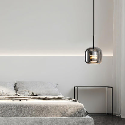 Lampada a Sospensione Moderna in Vetro Fumè per Cucina e Ambienti Eleganti