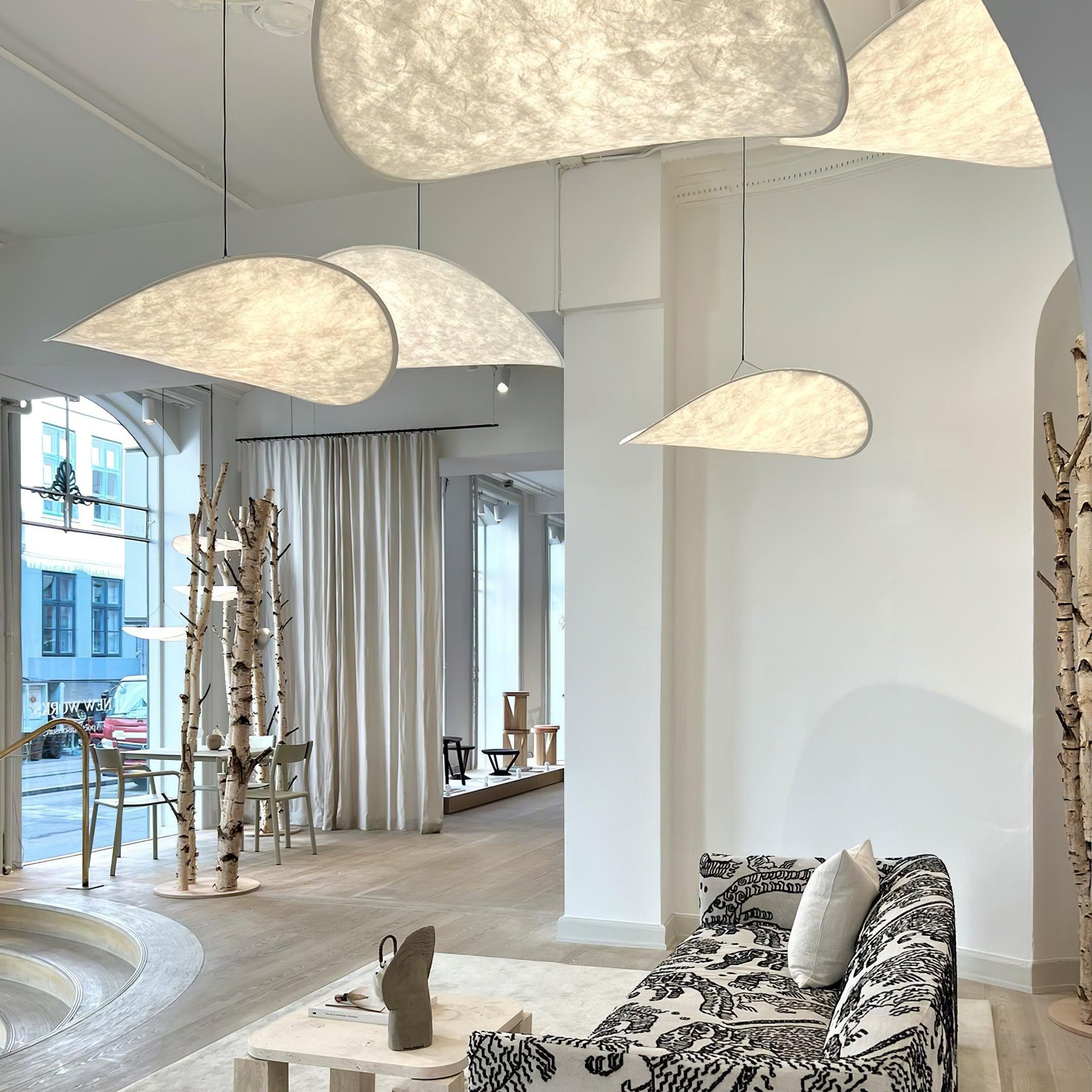 Lampada a Sospensione Tense Tyvek - Lampadari Moderni con LED Integrato e Design Leggero