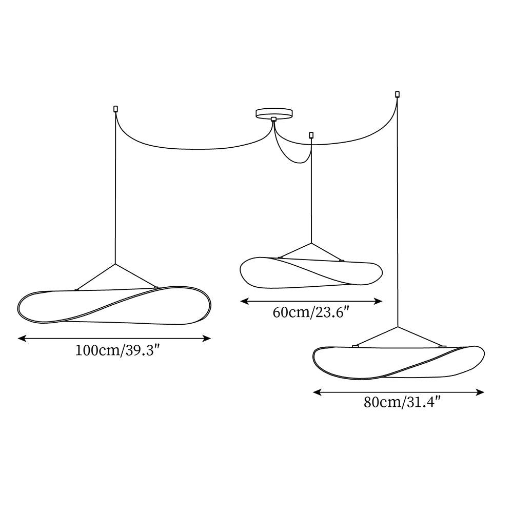 Lampada a Sospensione Tense Tyvek - Lampadari Moderni con LED Integrato e Design Leggero