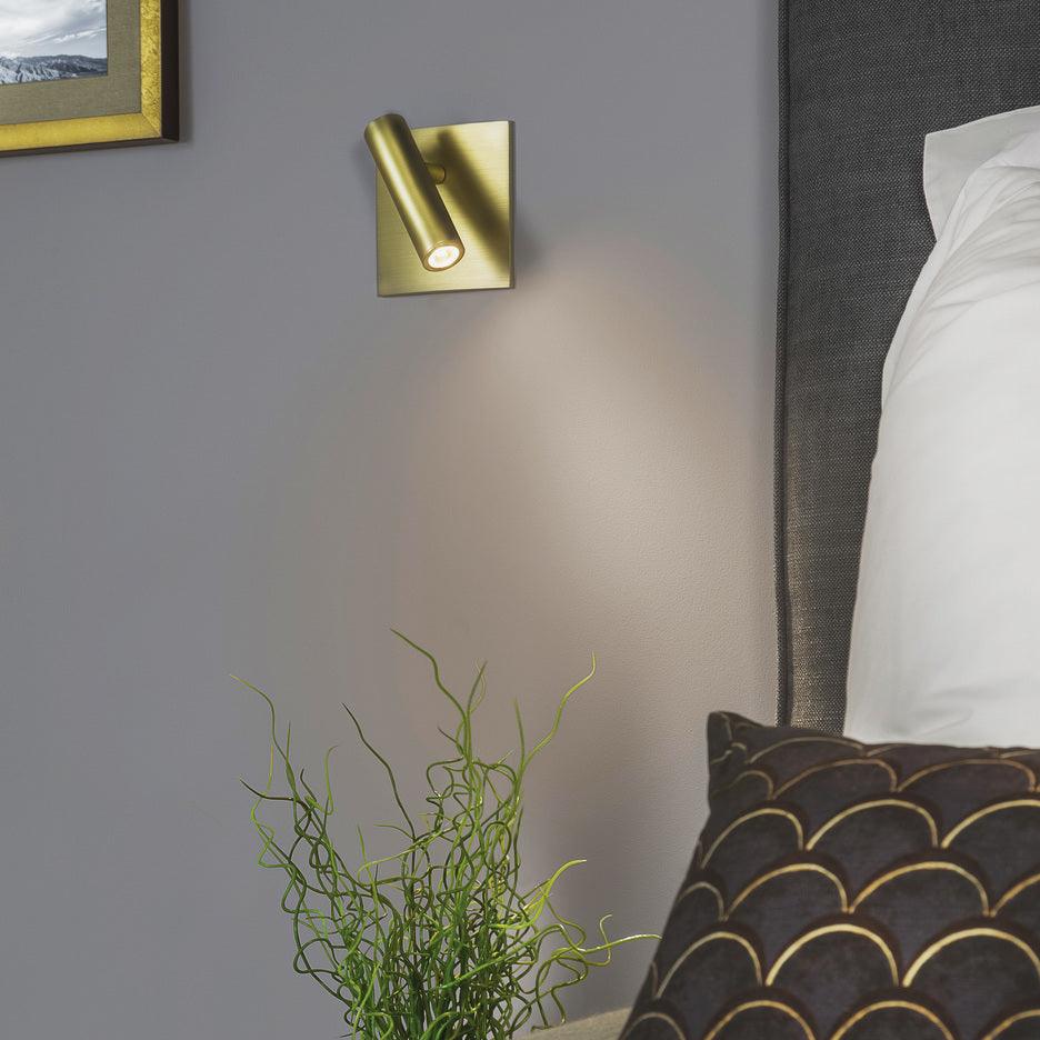 Lampada da Parete Micro Quadrata LED in Alluminio con Interruttore, Design Moderno