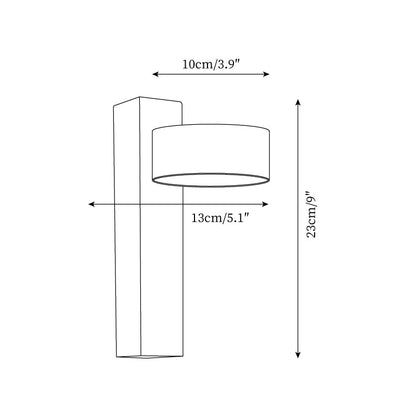 Lampada da Parete Tersus in Travertino Giallo e Legno Elegante per Ambienti Umidi