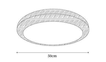 Lampada da Soffitto Rotonda in Legno con Finitura Acrilica e LED 3000K