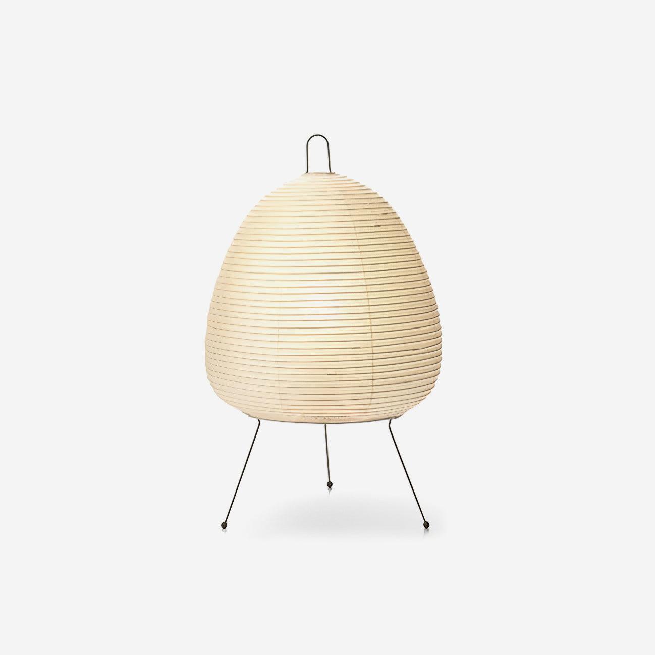Lampada da Tavolo Elegante in Carta e Metallo, Luce Calda per Interni