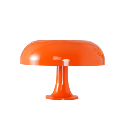 Lampada da Tavolo Nesso in Plastica Termoplastica – Design Moderno Bianco e Arancione, Diametro 32 cm, Compatibile con Lampadine E14