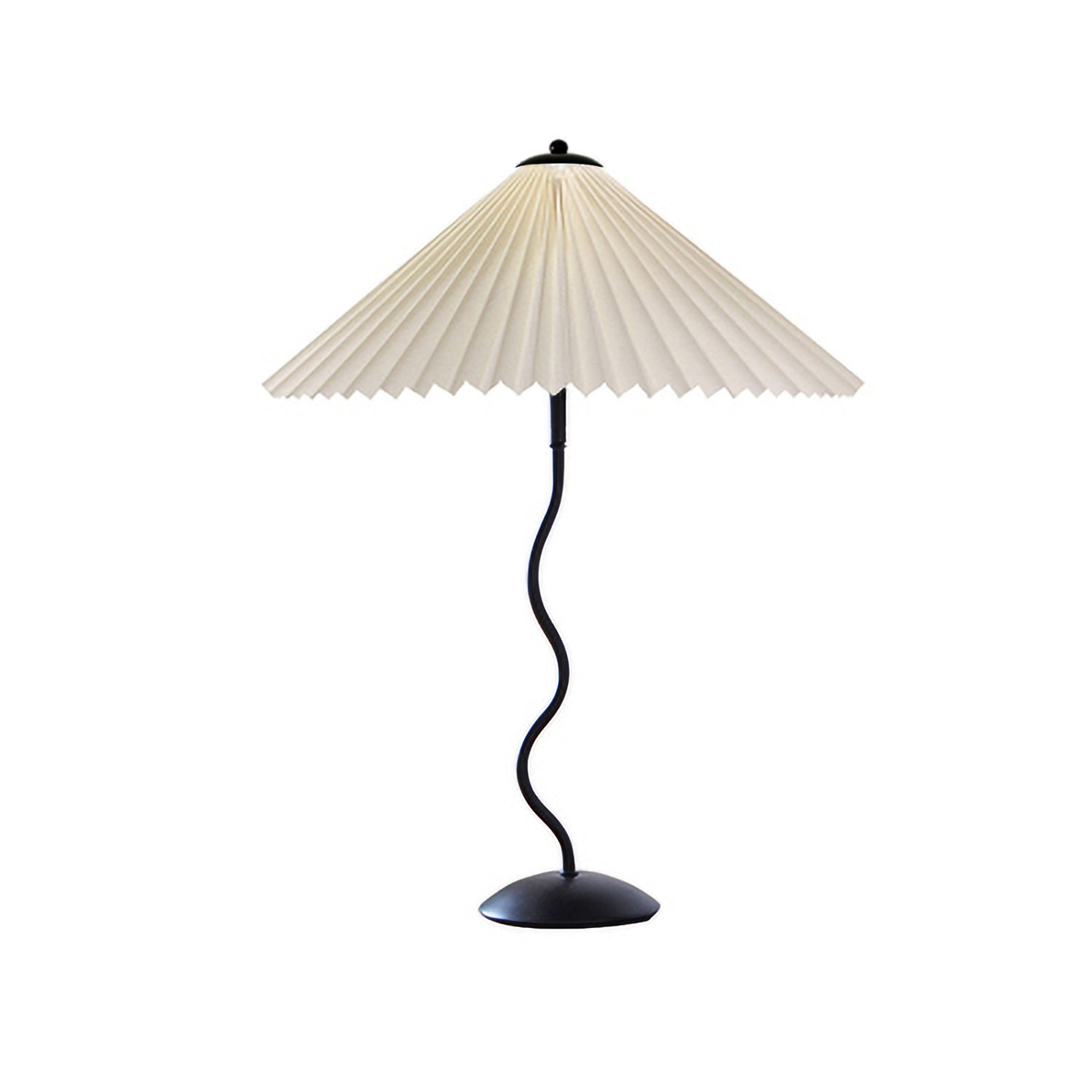Lampada da Tavolo Origami in Stile Nordico con Design Curvo in Metallo e Tessuto – Perfetta per Interni, Ø 43 cm x H 60 cm