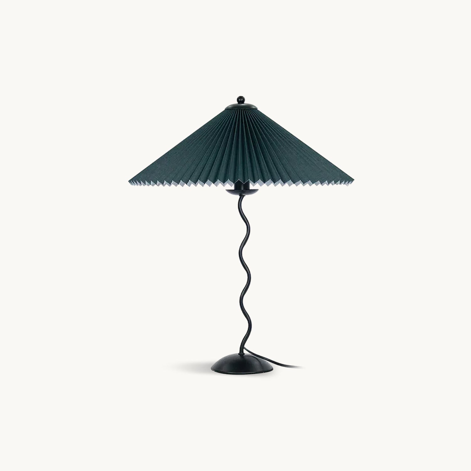 Lampada da Tavolo Origami in Stile Nordico con Design Curvo in Metallo e Tessuto – Perfetta per Interni, Ø 43 cm x H 60 cm