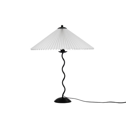 Lampada da Tavolo Origami in Stile Nordico con Design Curvo in Metallo e Tessuto – Perfetta per Interni, Ø 43 cm x H 60 cm