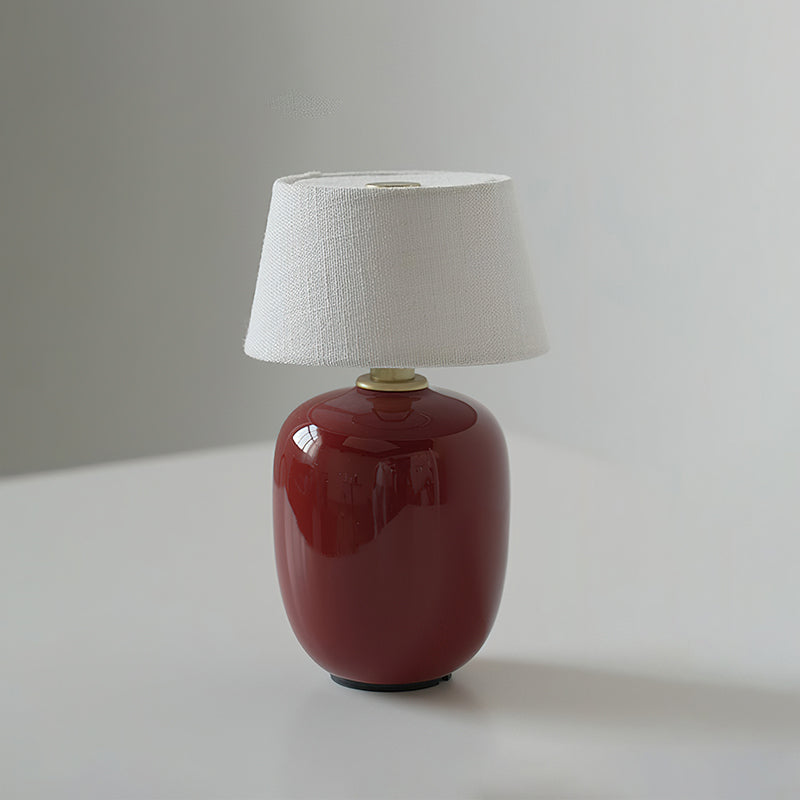 Lampada da Tavolo Senza Fili in Ceramica con Ricarica USB e Controllo Touch – Design Compatto e Moderno per Interni ed Esterni